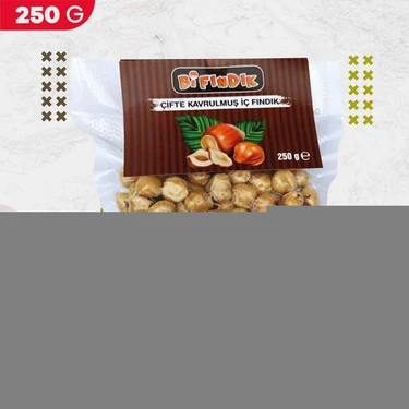 Bi Fındık Çifte Kavrulmuş Iç Fındık 250 gr Vakum