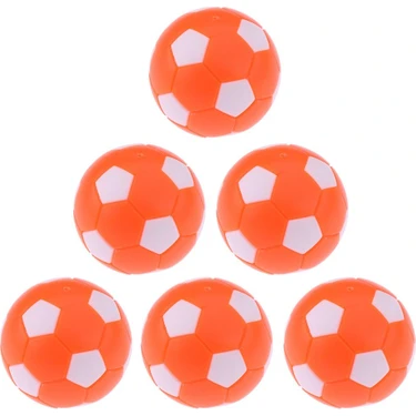 Homyl 6pcs Masa Futbol Topları Foosballs Mini Futbol 36MM Masa Üstü Oyun Turuncu (Yurt