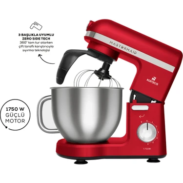 Mastermaid Chef Pro Çift Kollu Stand Mikser Imperial Red 1750