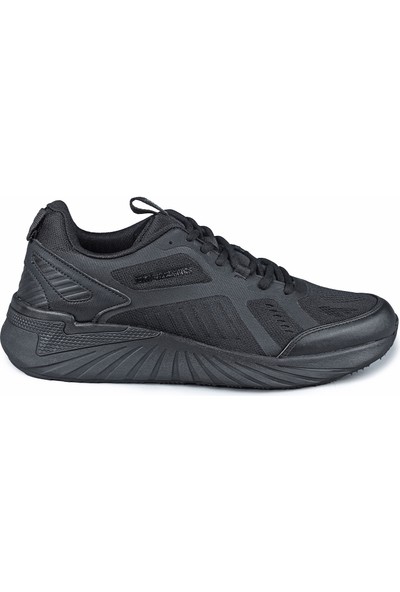 JUMP 26616 Siyah Erkek Günlük Rahat Kalın Tabanlı Yürüyüş Koşu Sneaker Spor Ayakkabı