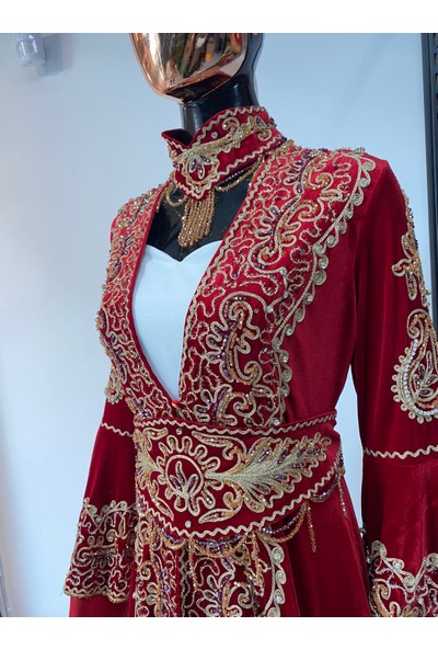 Aashivs Collection Kına Elbisesi Bindallı Kaftan