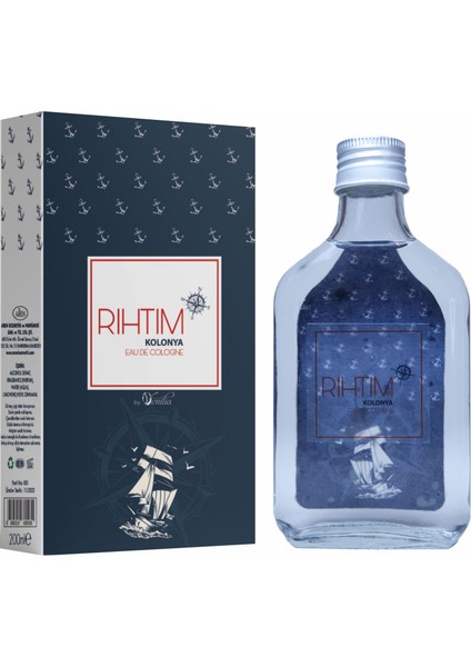 Rıhtım Kolonya 200 ml Cam Şişe / Kutulu