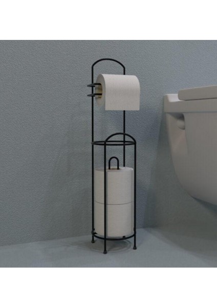 Ayaklı Ve Yedekli Tuvalet Kağıtlığı