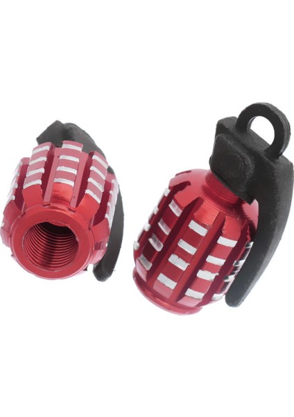 2pcs Şekil Araba Motosiklet Valf Gövdesi Kapaklar Jantlar Lastik Tozu Kapak Kırmızı (Yurt Dışından)