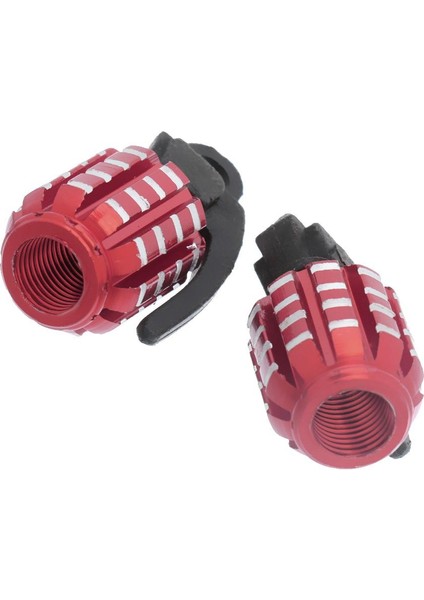 2pcs Şekil Araba Motosiklet Valf Gövdesi Kapaklar Jantlar Lastik Tozu Kapak Kırmızı (Yurt Dışından)