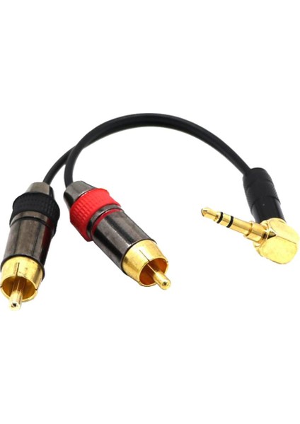 Mp3 Cep Telefonu Için 3,5mm Stereo Erkek - 2 Rca Ayırıcı Kablosu