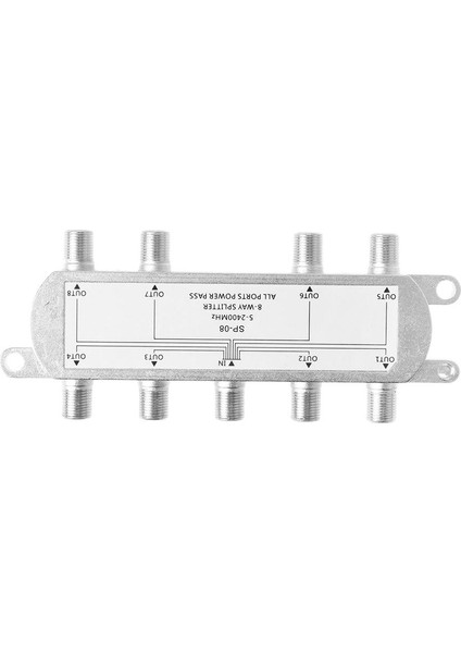 1x 8 Yol Frekans Ayrıştırıcı Adaptörü 5-2400MHZ Düzgün Dağılımı