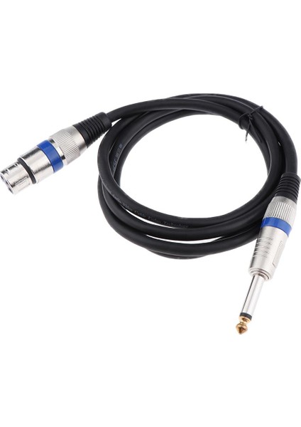 6.35MM Ts Erkek Fişe Xlr Kadın Mikrofon Stereo Dengesiz Ses Dönüştürücü Adaptör Kabloları Kablosu 150CM
