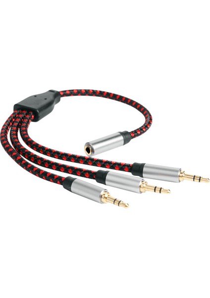 3,5mm Ses Jakı Uzatma Kablosu 3 Erkek - Kadın Kulaklık Aux Cord 30CM