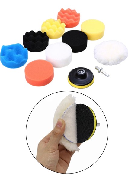 Sünger Parlatma Padi Parlatma Yün 11 Pcs Sünger Parlatma, Parlatma Pedi, Otomatik Parlatma Kiti - Çok Renkli 3 Inç (Yurt Dışından) fırsatları