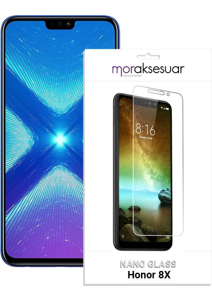 Honor 8x Nano Kırılmaz Cam Ekran Koruyucu Ince Esnek