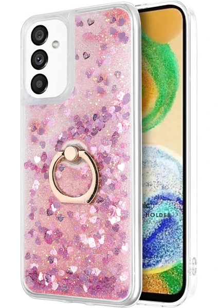 Samsung Galaxy A13 5g Kılıf Glitter Liquid Holder Pembe