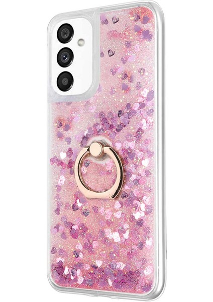 Samsung Galaxy A13 5g Kılıf Glitter Liquid Holder Pembe