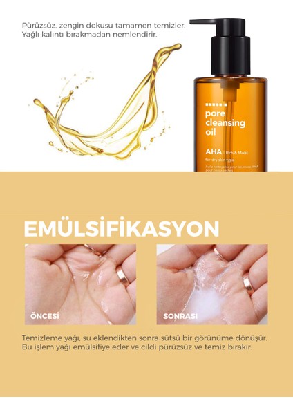 Pore Cleansing Oil Aha - Kuru Ciltler Için Makyaj Temizleme Yağı [ 300 ml ]