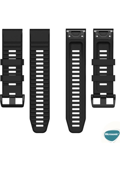 Garmin Fenix 6x Pro Kordon Quick Fit Strap Band Siyah