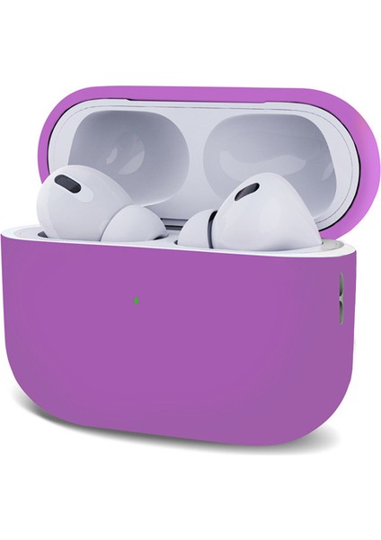 Airpods Pro 2.nesil Kılıf Mat Silikon Lila