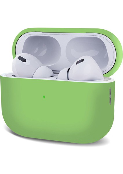 Airpods Pro 2.nesil Kılıf Mat Silikon Açık Yeşil