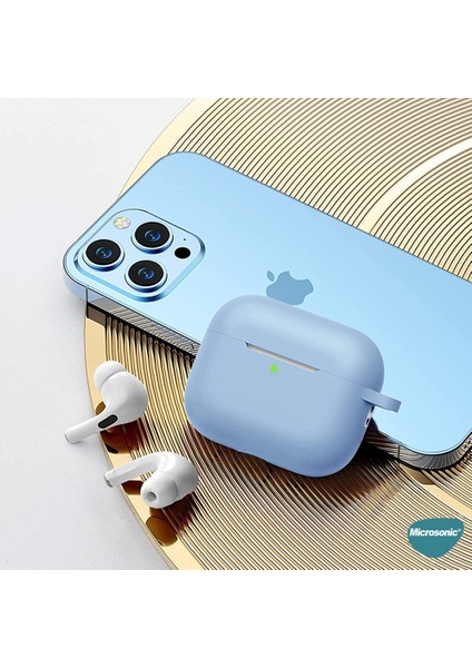 Airpods Pro 2.nesil Kılıf Askılı Mat Silikon Sarı