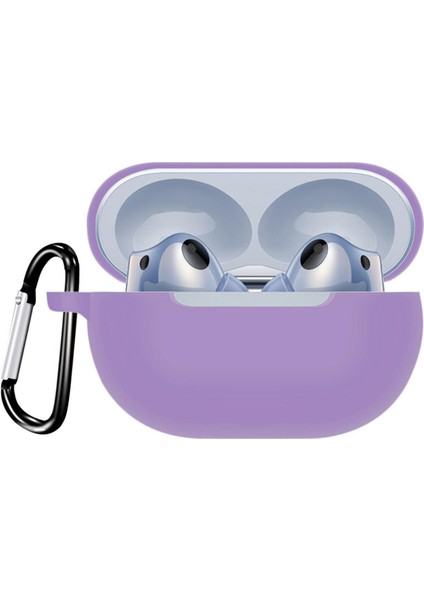 Huawei Freebuds Pro 2 Kılıf Askılı Mat Silikon Lila