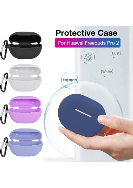 Huawei Freebuds Pro 2 Kılıf Askılı Mat Silikon Lila fırsatları