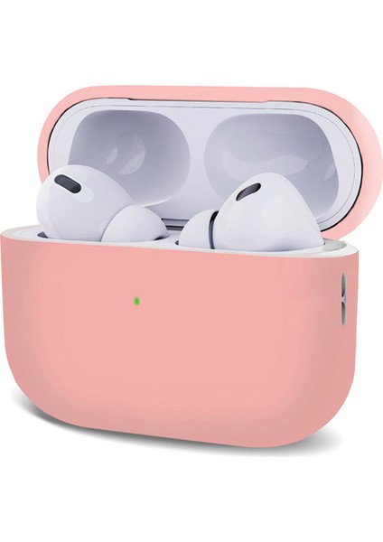 Airpods Pro 2.nesil Kılıf Mat Silikon Pembe