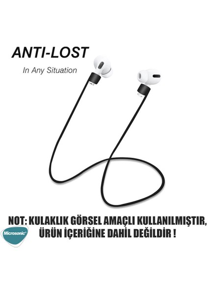 Airpods Pro 2.nesil Manyetik Mıknatıslı Kulaklık Ipi Siyah