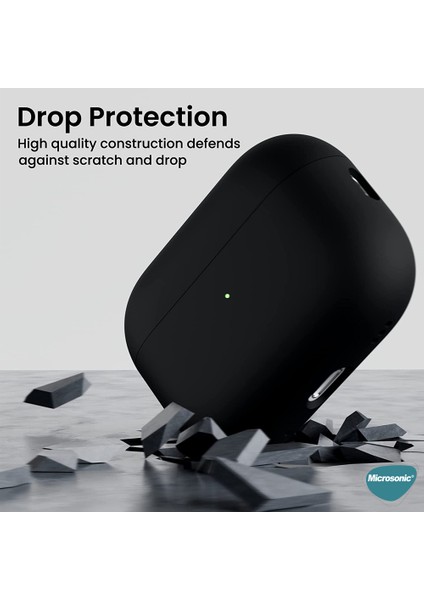 Airpods Pro 2.nesil Kılıf Mat Silikon Lavanta Grisi
