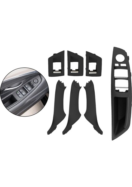7pcs Iç Kapı Kolu Plaka Kapağı F10 F18 Siyah Için Lhd (Yurt Dışından) fırsatları