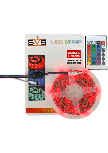 Rgb Silikonlu Şerit LED Kumandalı Hazır Paket - 5mt