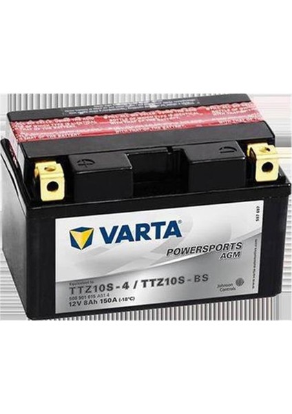 TTZ10S-BS 12V8AH Bakımsız Agm Motosiklet Aküsü
