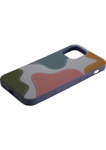 Apple iPhone 12 Pro Kılıf Dalgalı Resimli Liquid 3D Desenli Kapak
