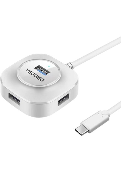 4 Bağlantı Noktası USB Hub Yüksek Klavye Fare.0 Beyaz 1m (Yurt Dışından)