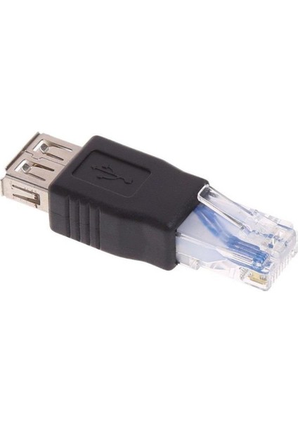 10 Adet USB Dişi - Ethernet Erkek Adaptör Soket Ağ Bağlayıcısı (Yurt Dışından)