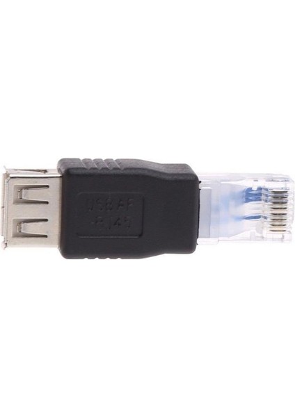 10 Adet USB Dişi - Ethernet Erkek Adaptör Soket Ağ Bağlayıcısı (Yurt Dışından)