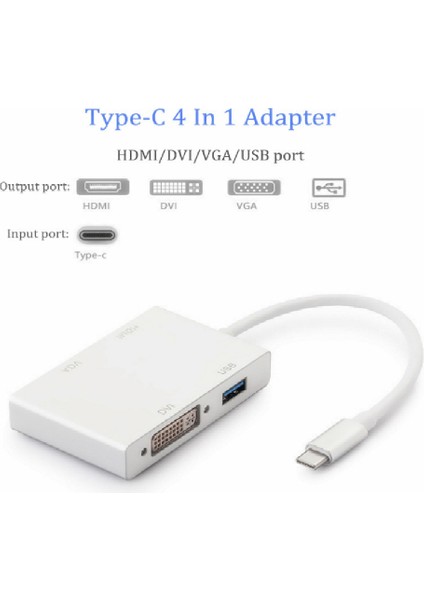 C Tipi-Vga Ses Adaptörü USB 3.1-C Multipport Adaptör Pc Aygıtları (Yurt Dışından)