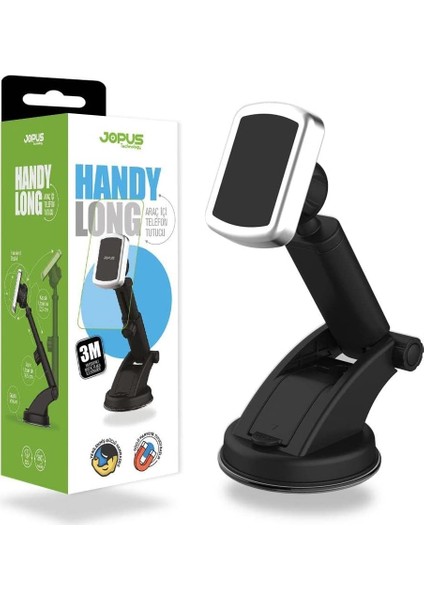 Telefon Tutucu Vantuzlu Mıktanıslı JO-AT110 Handy Long, Siyah