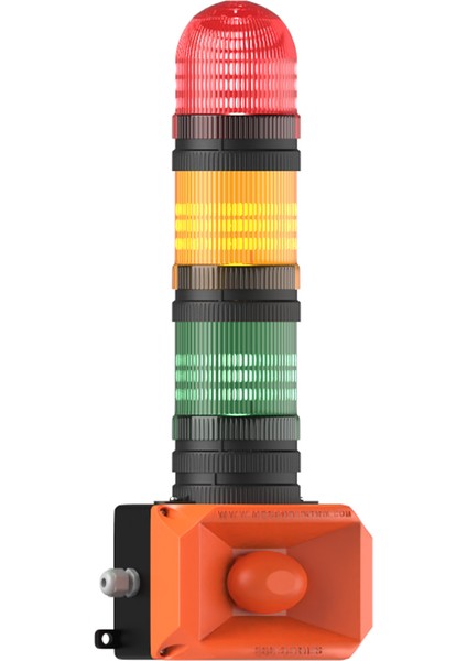 3 Kat LED Multifonksiyon 43 Ses Siren MS 208 220VAC