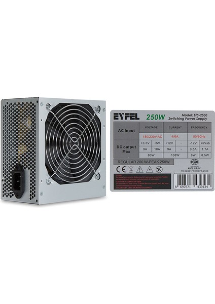 EFS-2500 Peak 250W 12CM Fan Psu