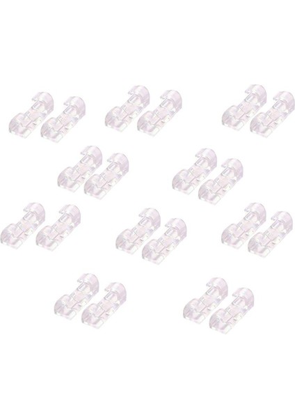 20X Kablo Kelepçe Tablo Duvar Organizatör Tutucu Kendi Kendinden Yapışkan Toka Temizle (Yurt Dışından)