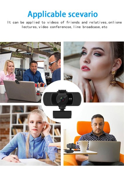 Pc Dizüstü Bilgisayar Için Mikrofon Kameralı C6 360 ° 2k 1080P (Yurt Dışından) fiyatları