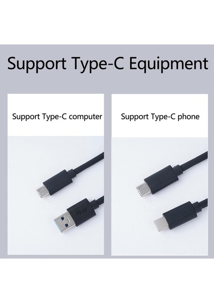 M.2 SSD Muhafaza Pcıe Harici Tahrik Kılıfı USB C Depolama Kılıfı Çift Kablolarla (Yurt Dışından)
