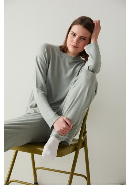 Haki Soft Pijama Takımı