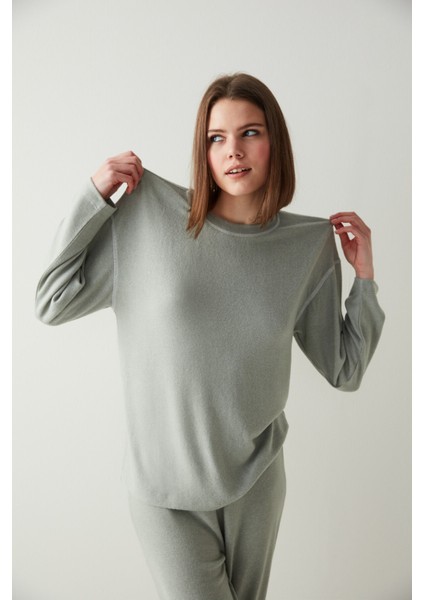 Haki Soft Pijama Takımı
