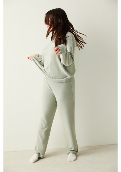 Haki Soft Pijama Takımı