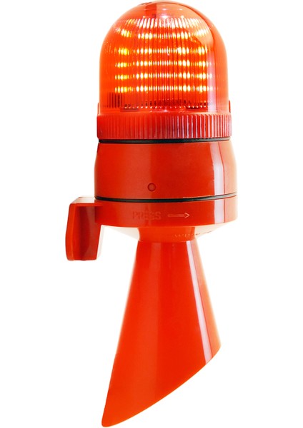 LED Multifonksiyon 50 Ses Borulu Siren MS 5813 Kırmızı 24VDC