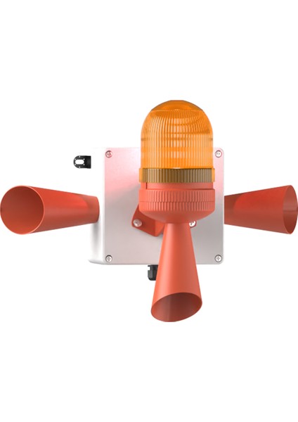 LED Multifonksiyon 3x 43 Ses Siren MS 5807 Turuncu 12-24VAC/DC