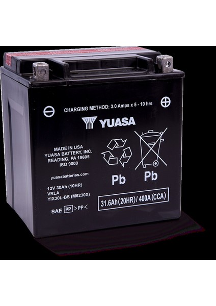 YIX30L-BS 12V30 Ah Bakımsız Motosiklet ve Atv Aküsü