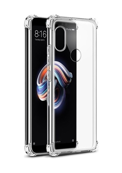 Xiaomi Mi A2 Lite Kılıf AntiShock Köşe Korumalı Darbe Emici Crystal Berrak Şeffaf Sert Silikon