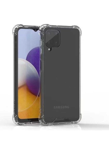 Samsung Galaxy M32 Kılıf AntiShock Köşe Korumalı Darbe Emici Crystal Berrak Şeffaf Sert Silikon