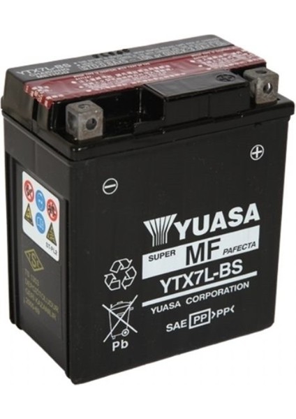 Honda Sh 150 (2010 - 2012) Yuasa YTX7L-BS 12V6AH Bakımsız Motosiklet Aküsü